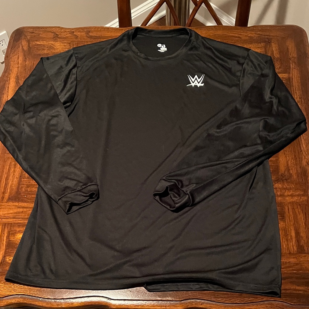 Wwe Xl New Black Long Sleeve Mens Tee World Wrestling Entertainment Official
